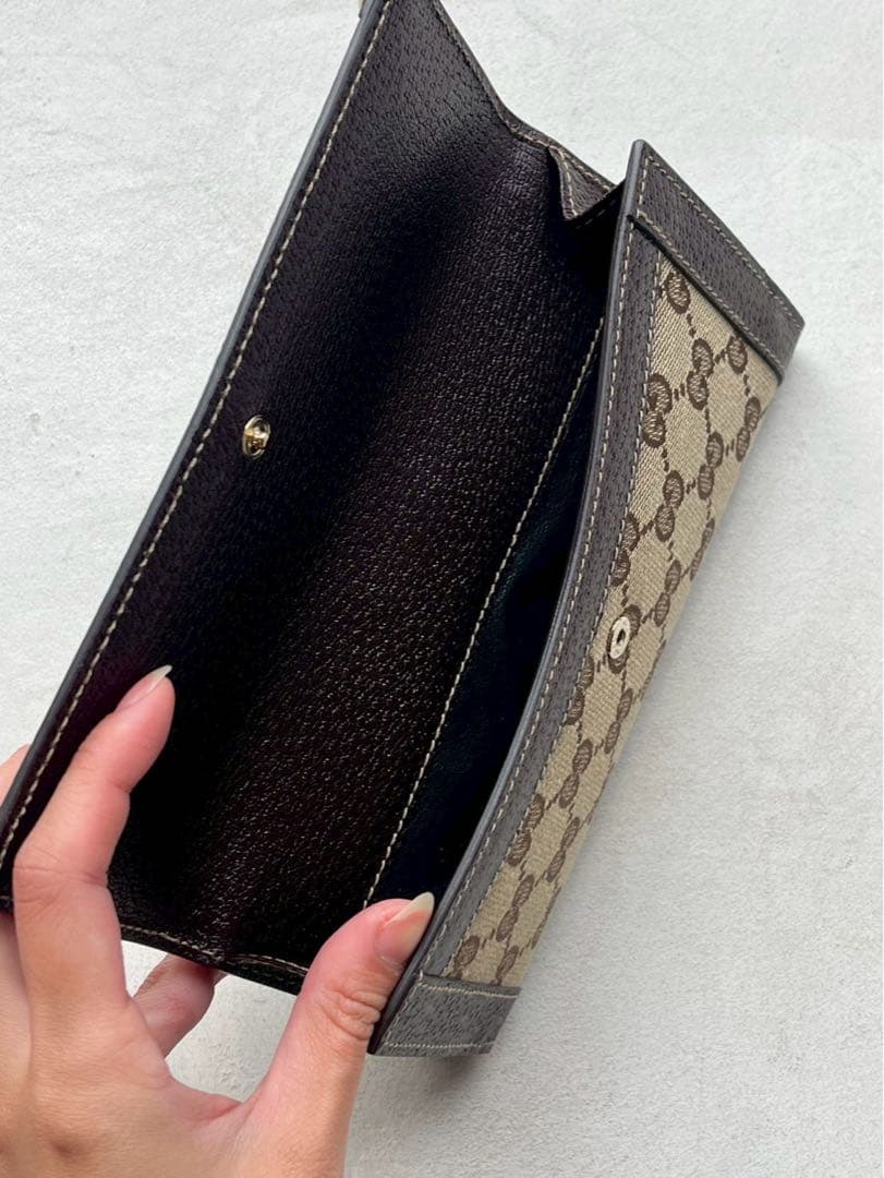 【新品未使用】グッチ 長財布 GGキャンバス ボルト スタッズ　定価56700円