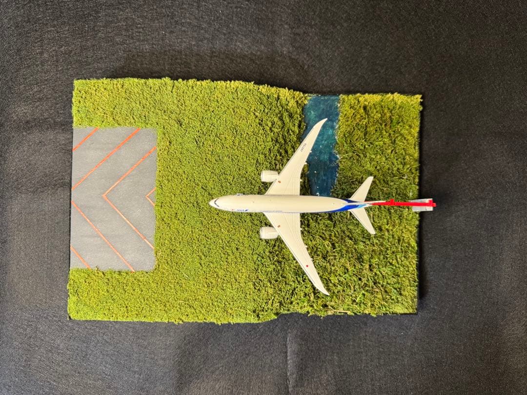 滑走路 進入灯 空港ジオラマ 1/500 着陸体勢 フルスクラッチ 航空機模型