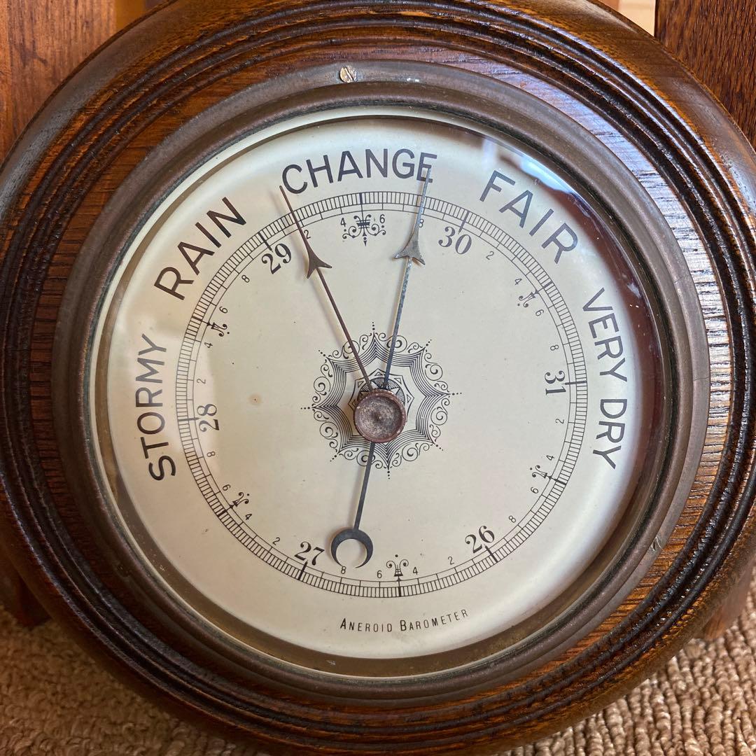 英国製　アンティーク　気圧計　お洒落