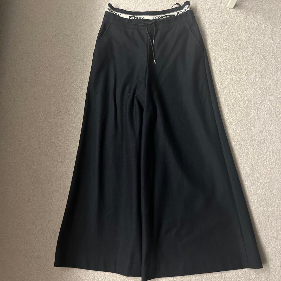 FOXEY ガウチョパンツ ブラック 38