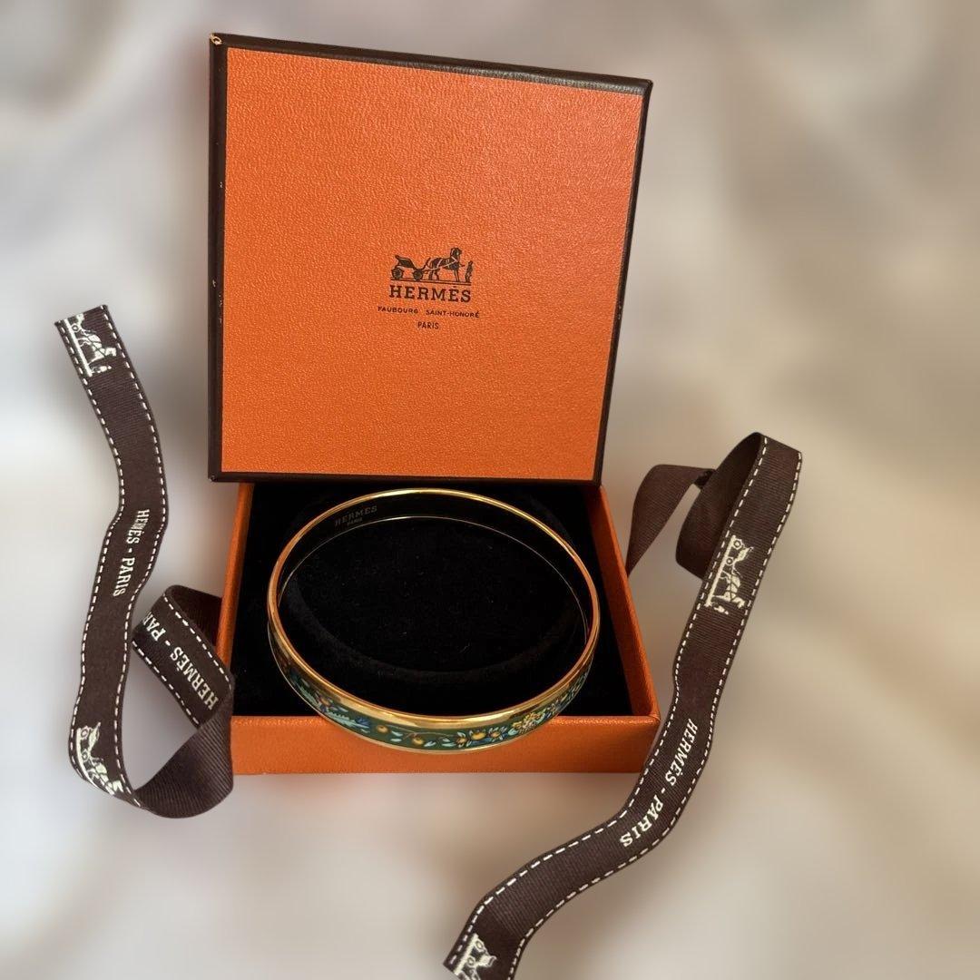 エルメス　エマイユ　バングル　七宝焼