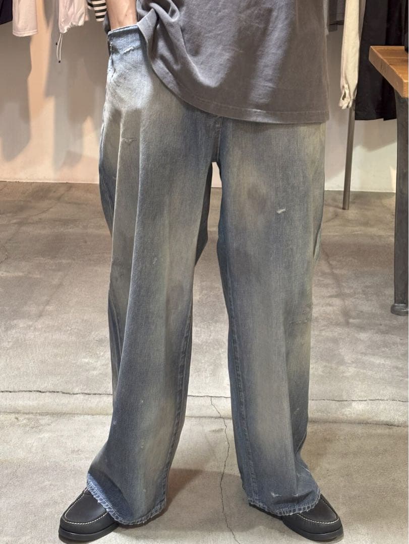 パンツ ANCELLM DENIM WIDE SLACKS 1