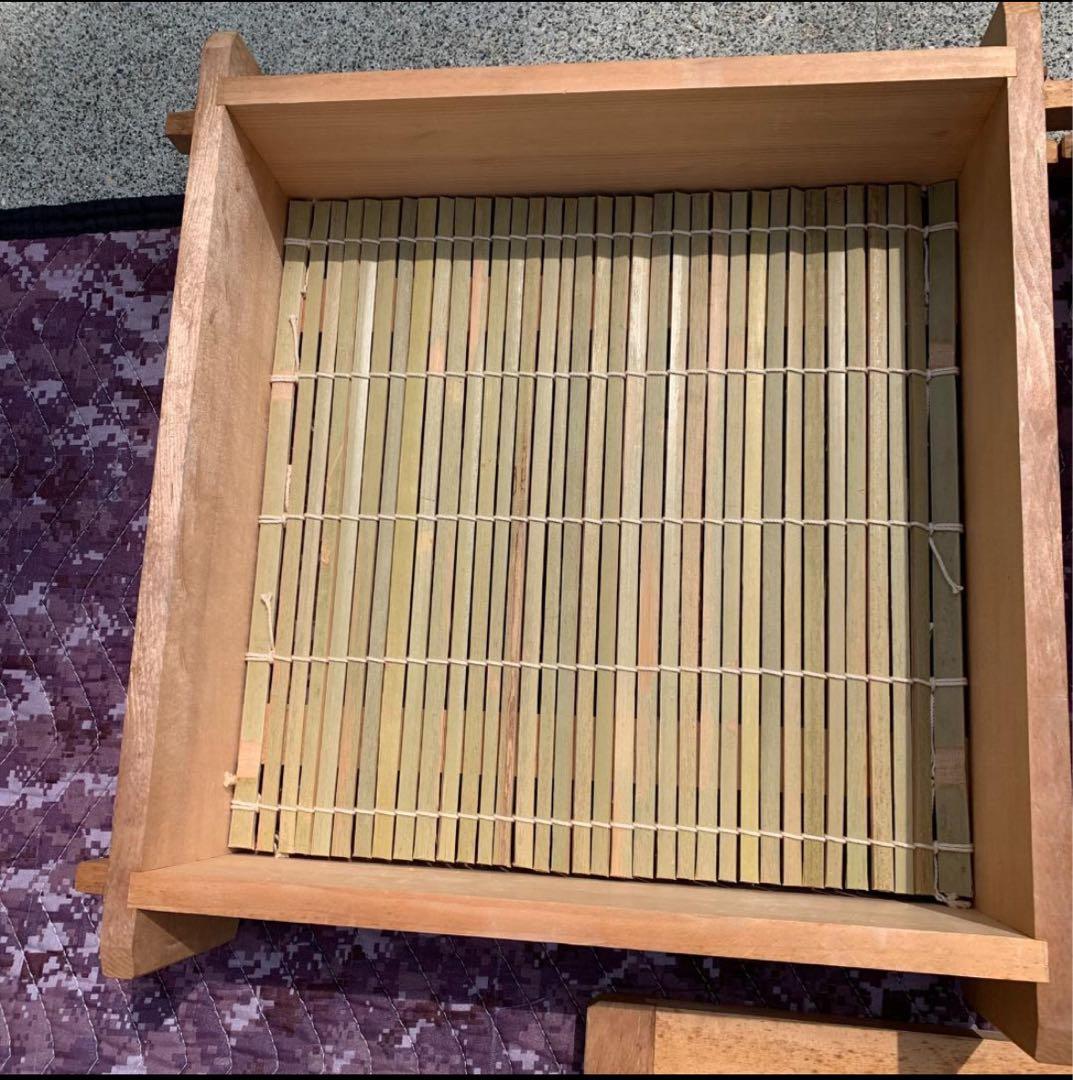 【テクニトロン】2段角型　せいろ　大型　木製　蒸篭　蒸し器