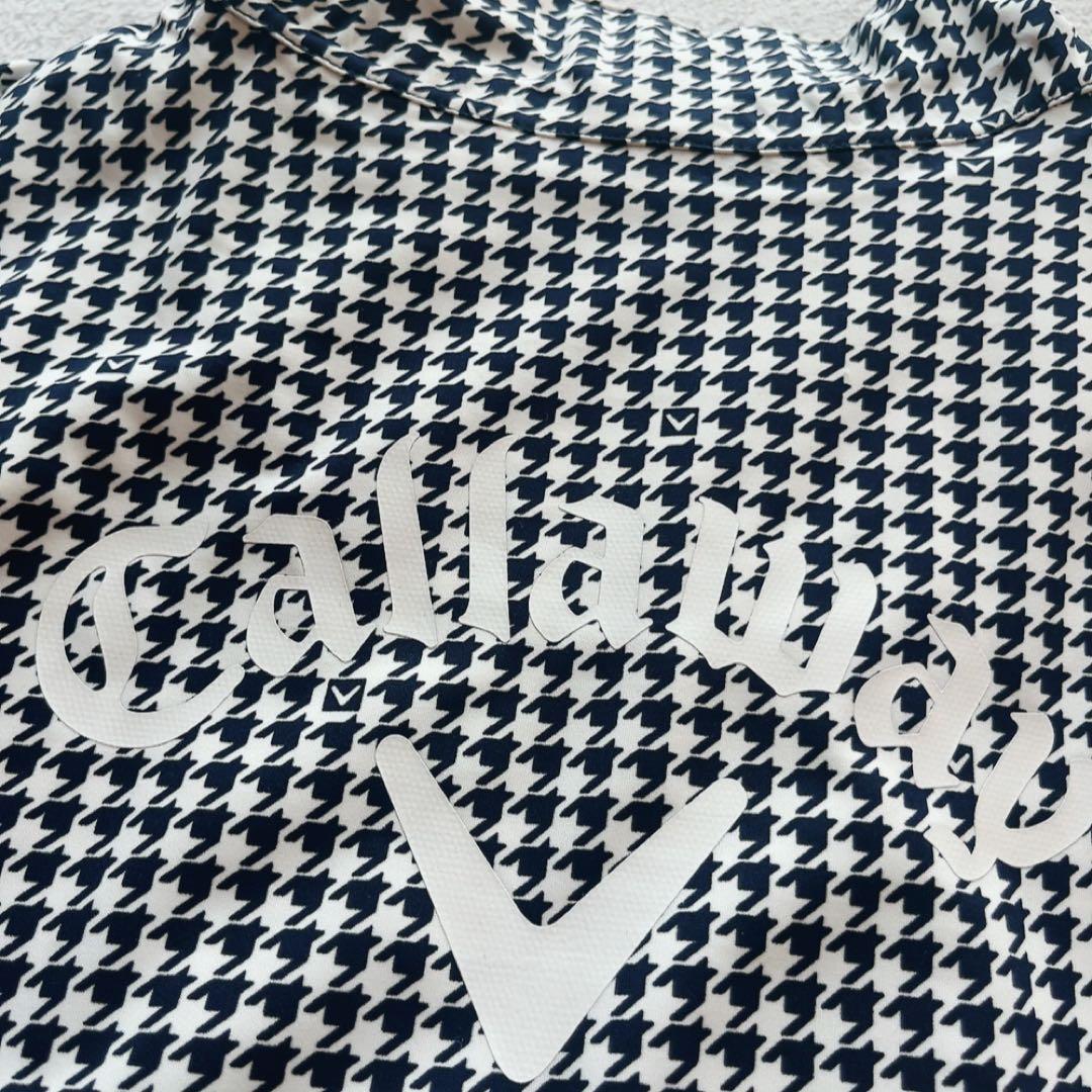 極美品　キャロウェイ　レインコート　ジャケット　パンツ　千鳥格子　L 　ネイビー