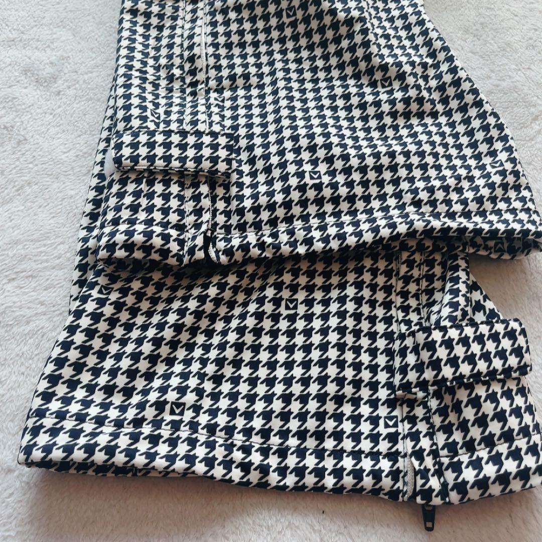 極美品　キャロウェイ　レインコート　ジャケット　パンツ　千鳥格子　L 　ネイビー