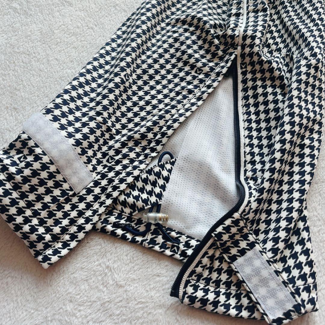 極美品　キャロウェイ　レインコート　ジャケット　パンツ　千鳥格子　L 　ネイビー