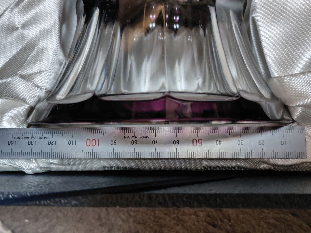 ELBE crystal 紫色花瓶 高さ約40cm