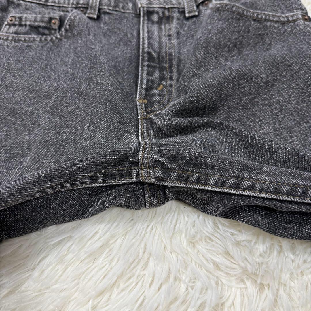 USA製✨リーバイス 505 先染めブラック 赤文字 ハチナナ ナイロンフット