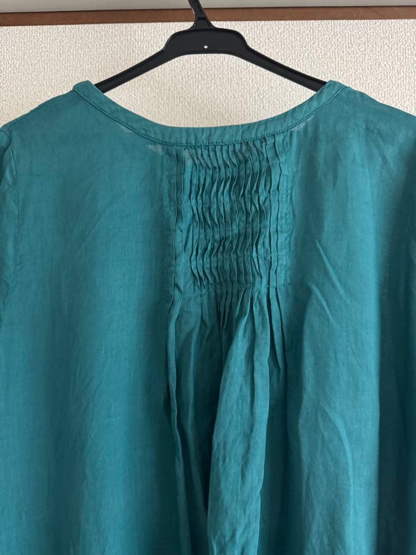 ホニョ nest robe ネストローブ リネンウェーブタックドレス