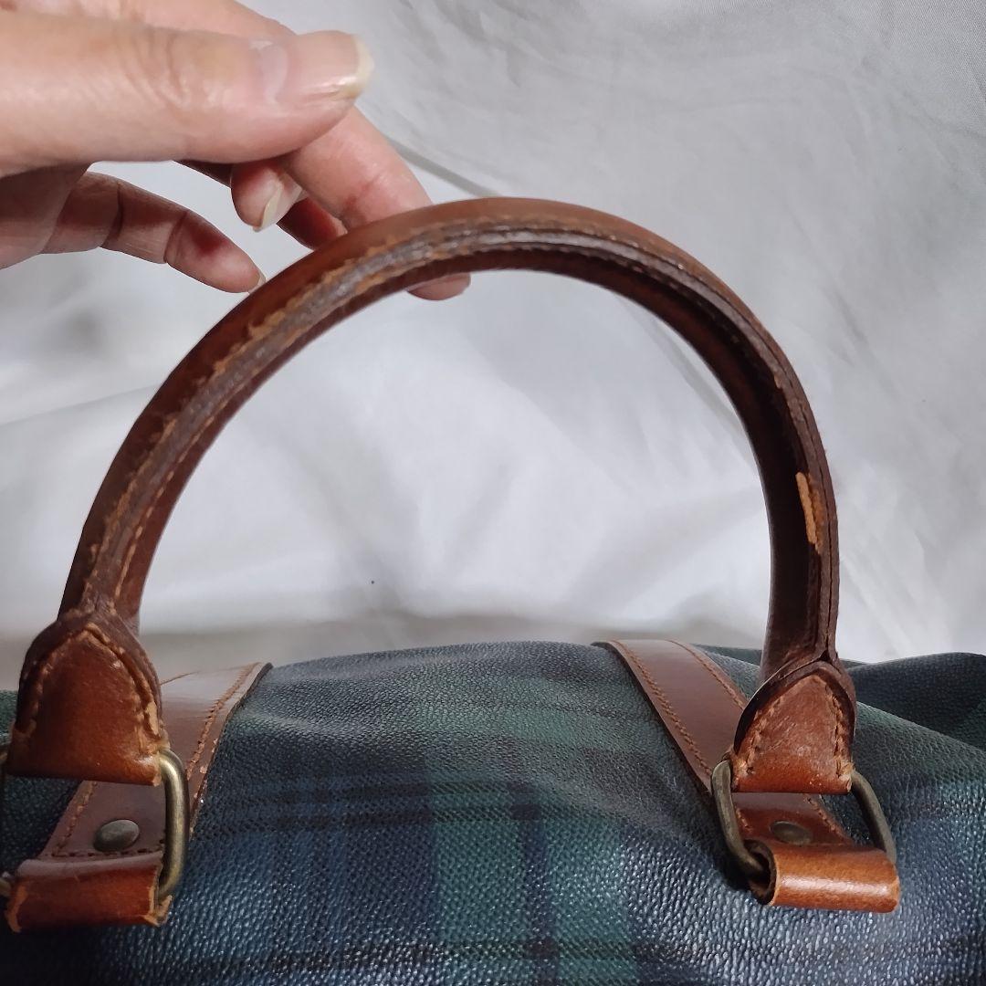 ポロラルフローレン　チェック柄ボストンバッグ　レトロ　RALPH LAUREN