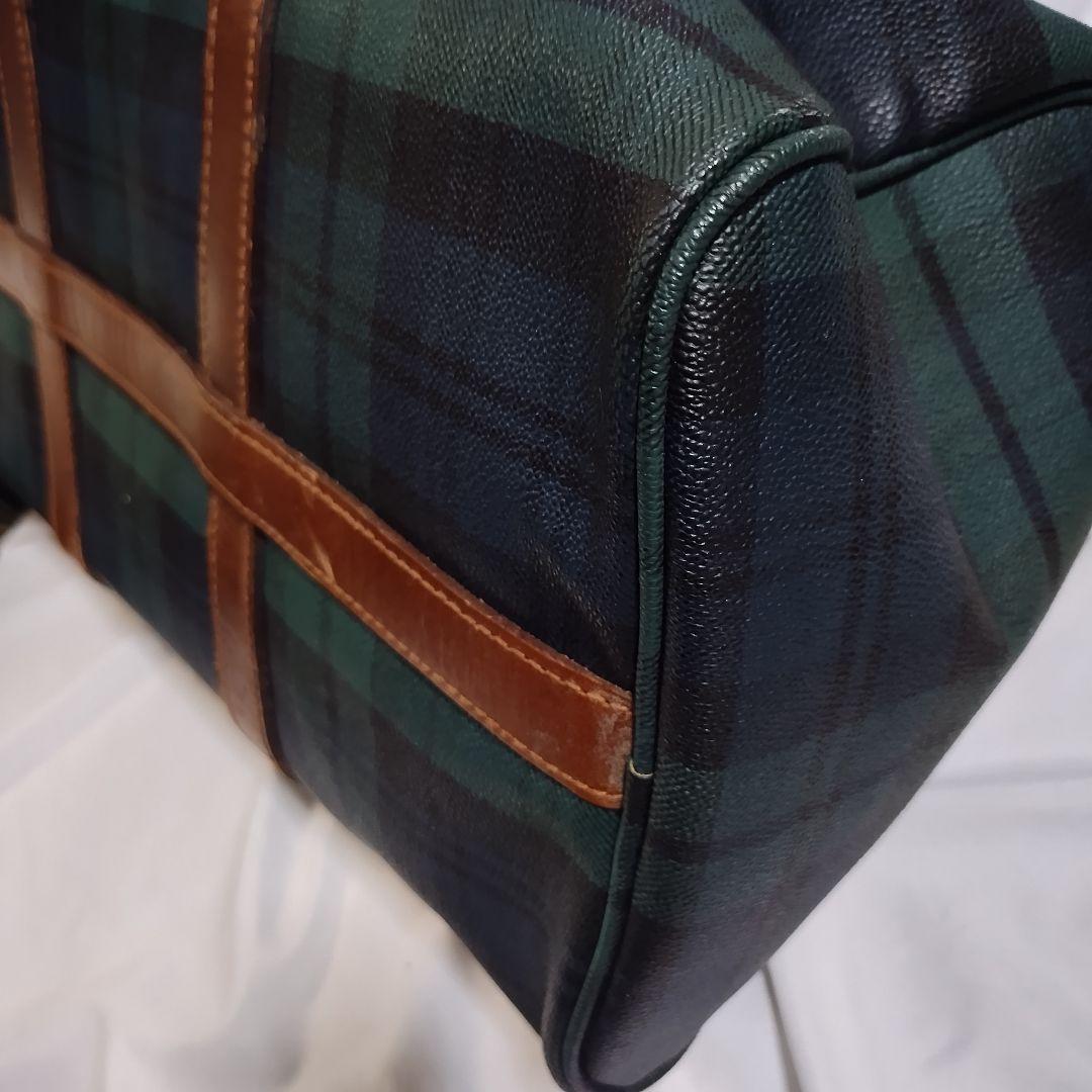 ポロラルフローレン　チェック柄ボストンバッグ　レトロ　RALPH LAUREN