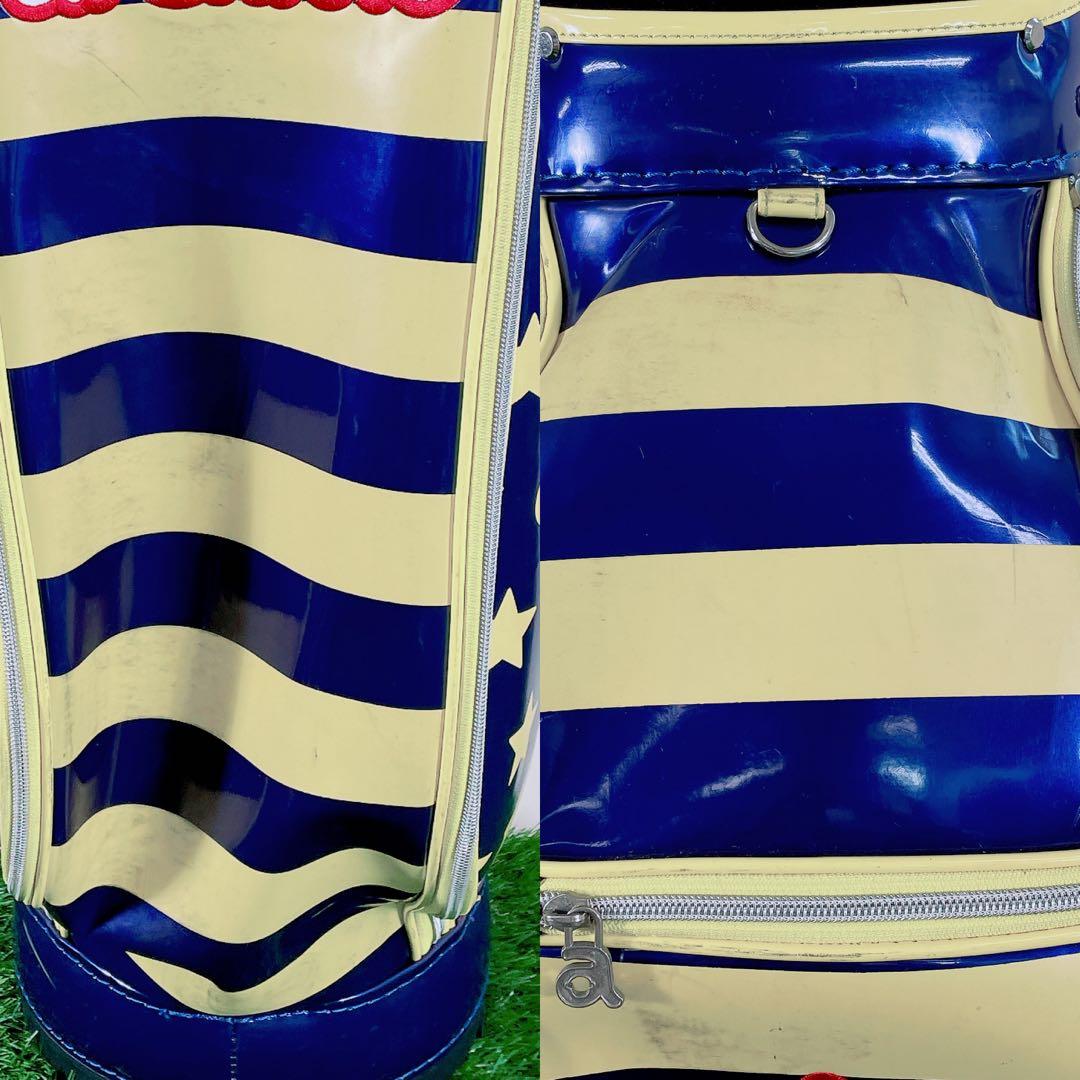 ゴルフ　6口　キャディバッグ　アルチビオ　星柄　メンズ　レディース　N1926