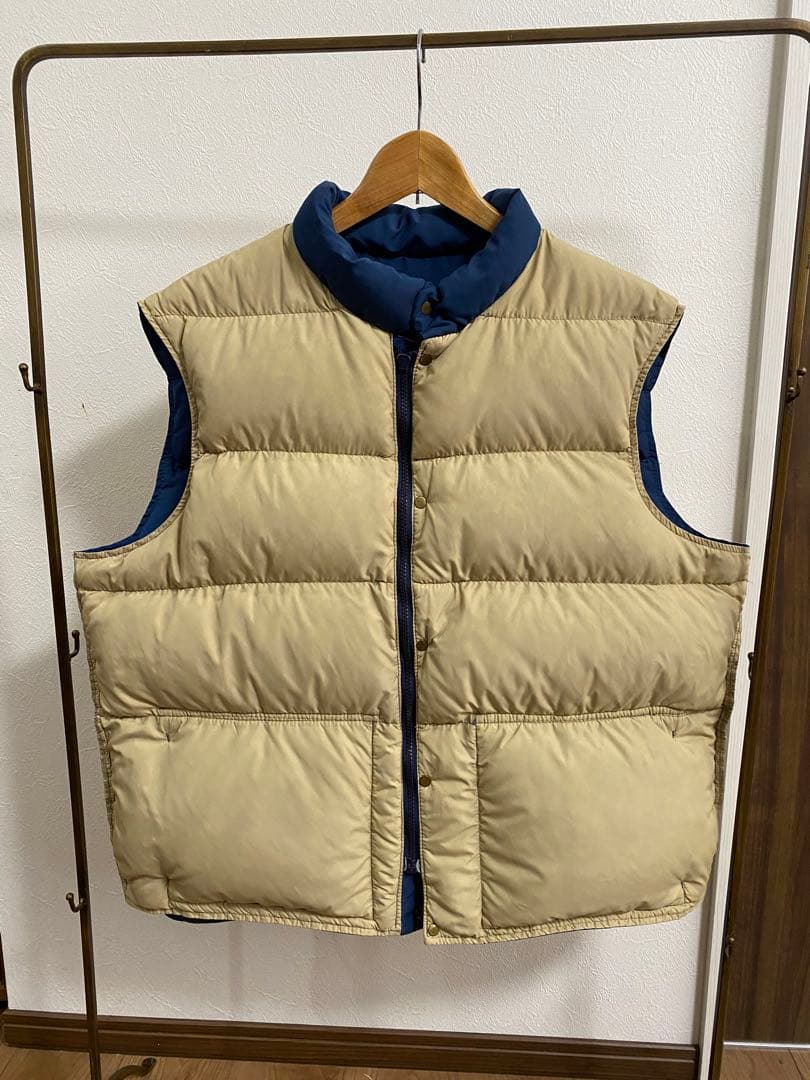 ウールリッチ　ダウンベスト　XL ネイビー　ベージュ