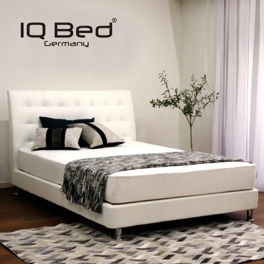 【送料込み】フランスベッド IQ Bed ホワイト クイーンベッドフレーム