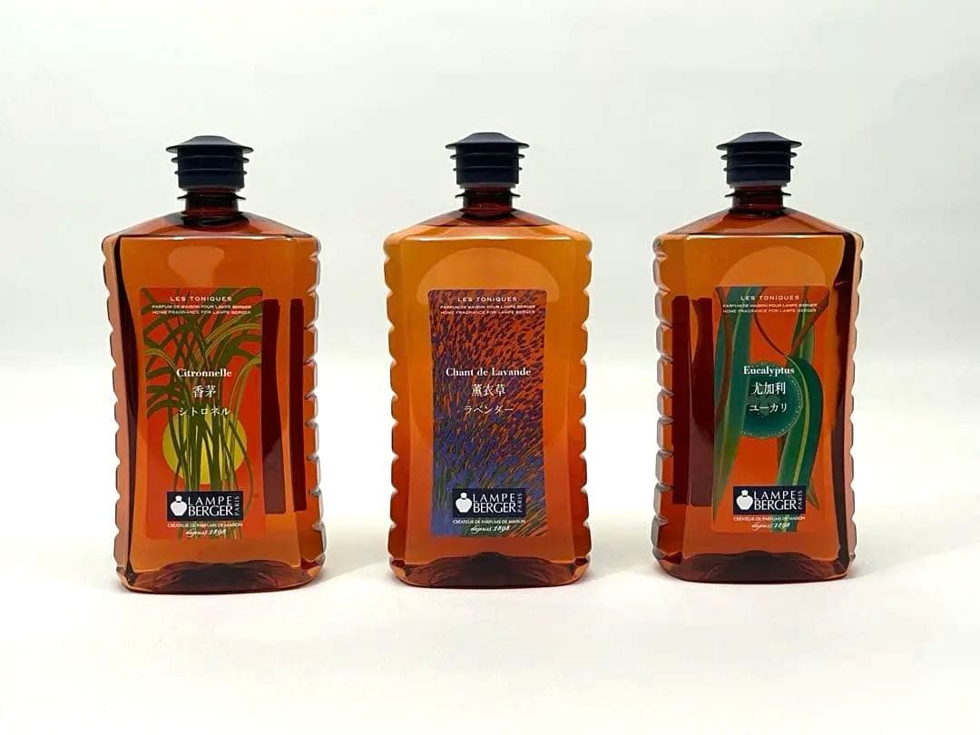 新品未開封★ランプベルジェ・オイル３本セット　ラベンダー　ユーカリ　シトロネル