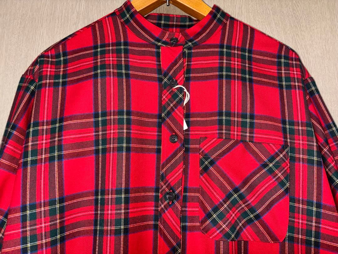 サラウェアsarah wear未使用タグ付ウール赤レッドチェックワンピース日本製