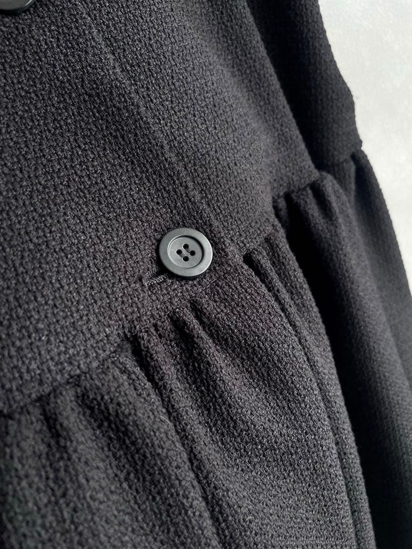 美品✨リヴェタート　ペプラム　ギャザージレ　黒　ワイドシルエット　オケージョン