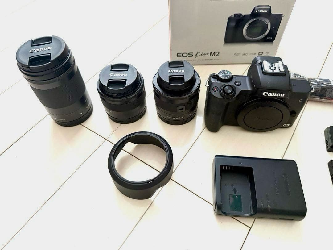 Canon EOS M2 デジタル一眼レフ レンズ3本 used