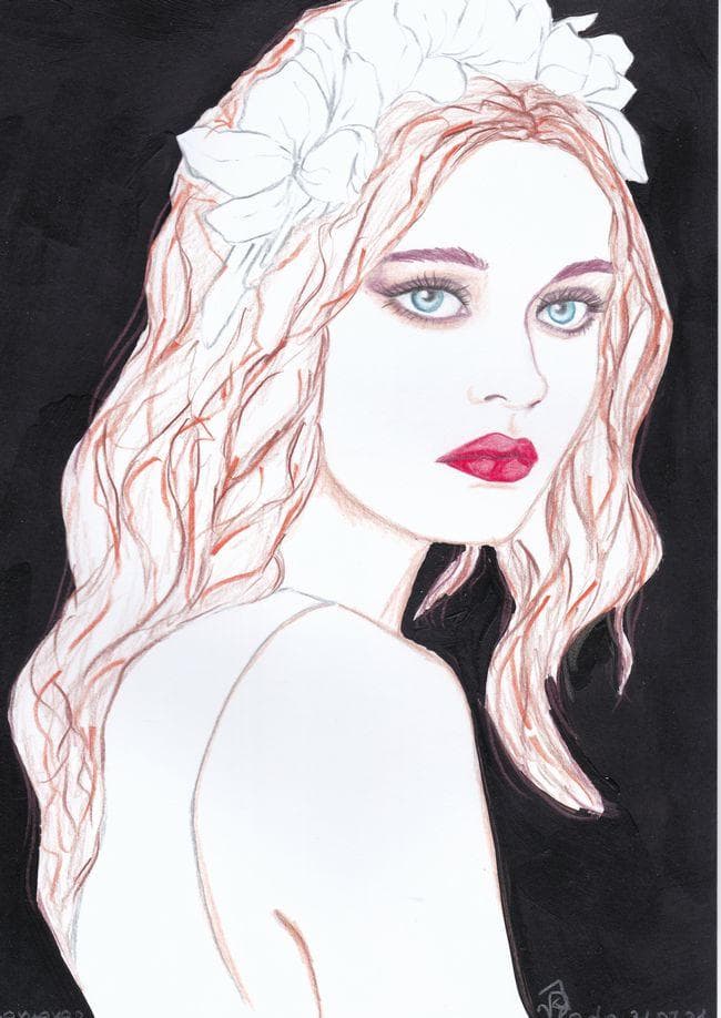 イラスト原画　「の娘」III