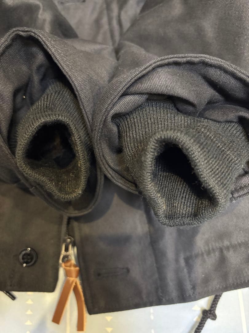 ヒューストンN-1 デッキジャケット 日本製 メンズ　ブラック　サイズ40(L)