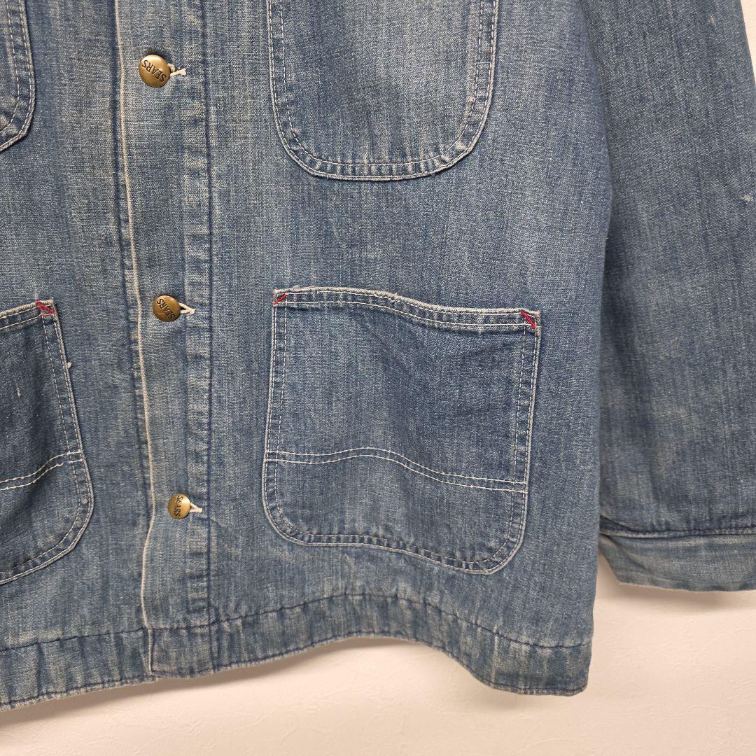 60s SEARS シアーズ　デニムカバーオール　ブランケットライナー　サイズL