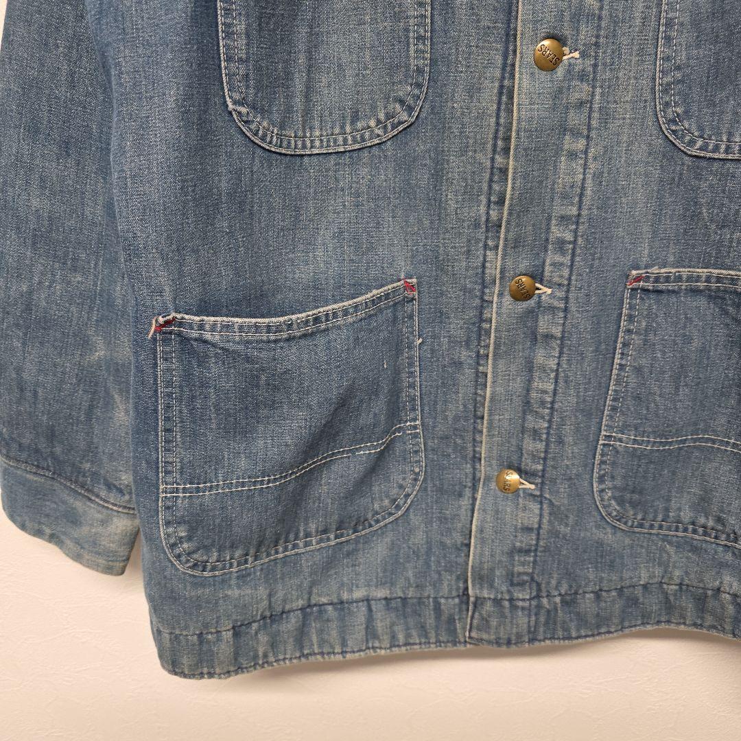 60s SEARS シアーズ　デニムカバーオール　ブランケットライナー　サイズL