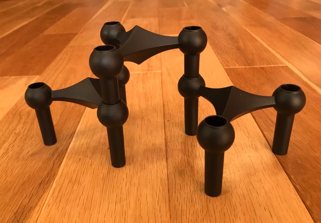 STOFF Nagel ストッフナゲル キャンドルホルダー　ブラック3個