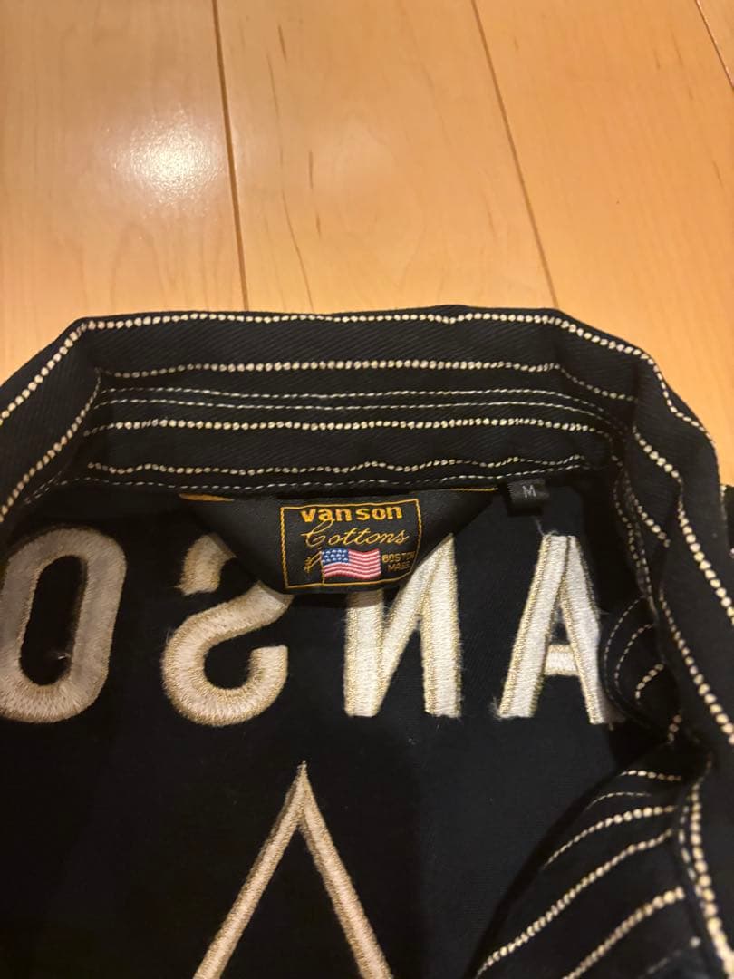 未使用　Vanson ストライプ　つなぎ　 M