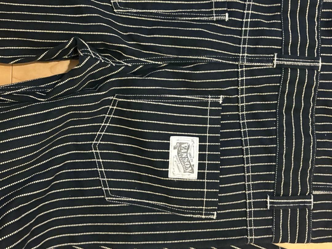 未使用　Vanson ストライプ　つなぎ　 M