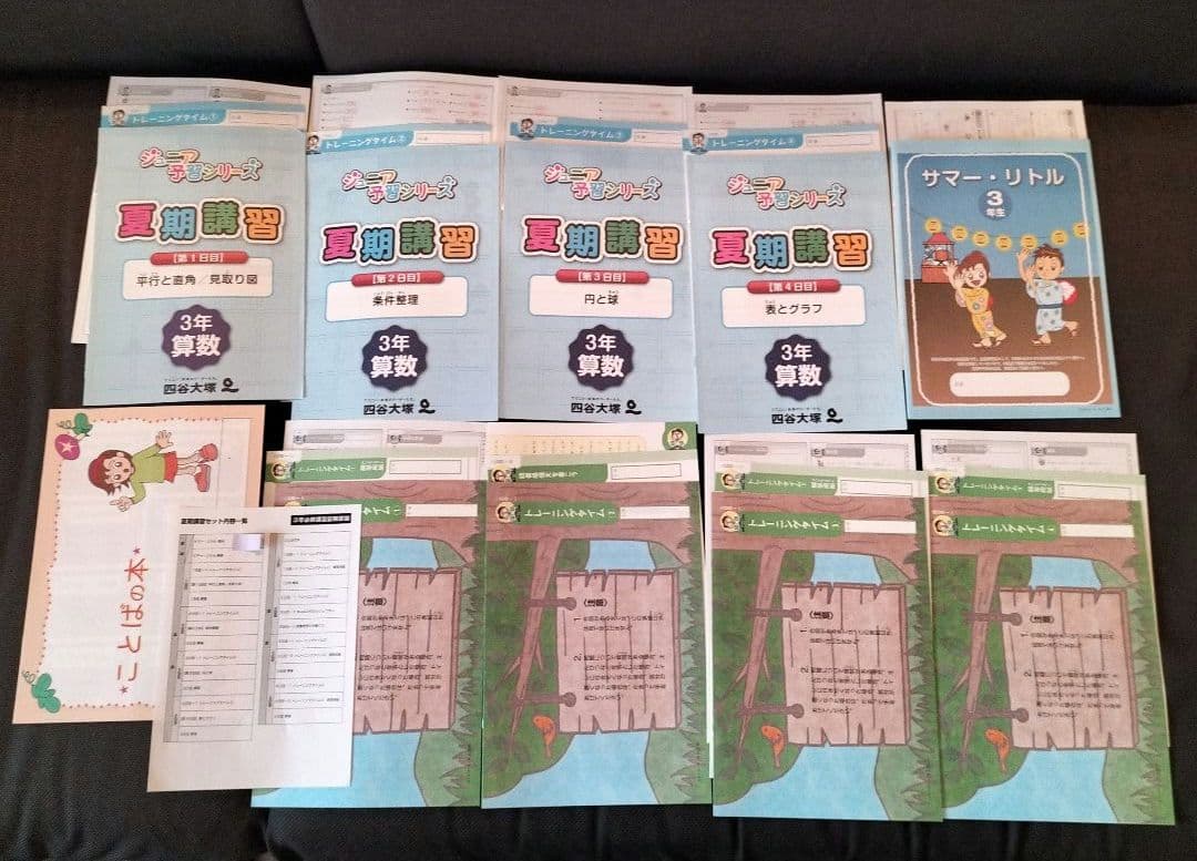 【未使用】11ヶ月分 ジュニア予習シリーズ3年 4教科　3月〜1月
