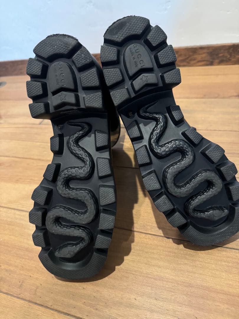 GUCCI 黒 ラバーブーツ　レインブーツ