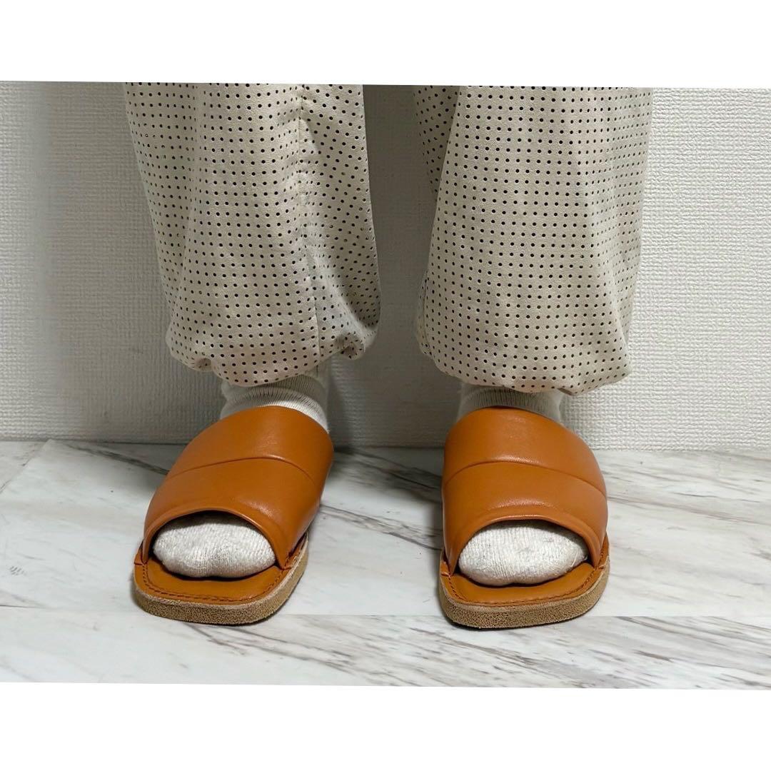 新品 dries van noten ラムレザー スクエア 本革 サンダル