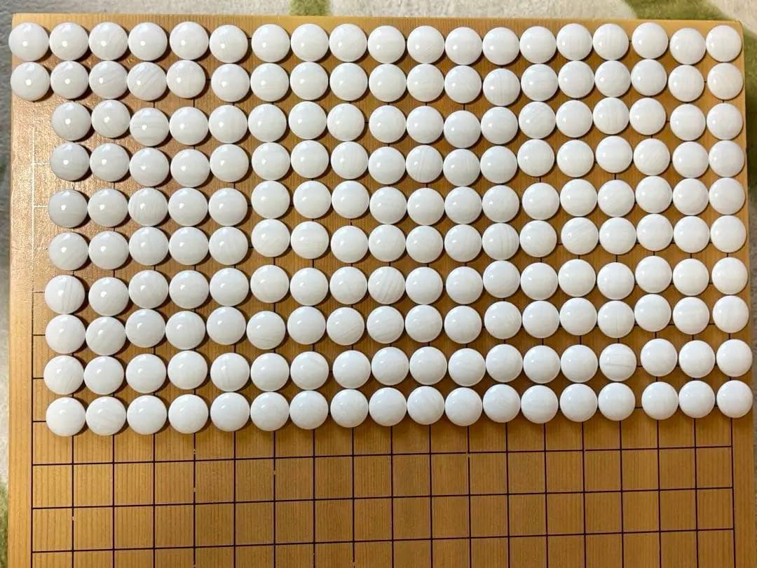 囲碁② 卓上碁盤＋碁笥＋碁石(蛤・那智黒) 33号・月 3点セット