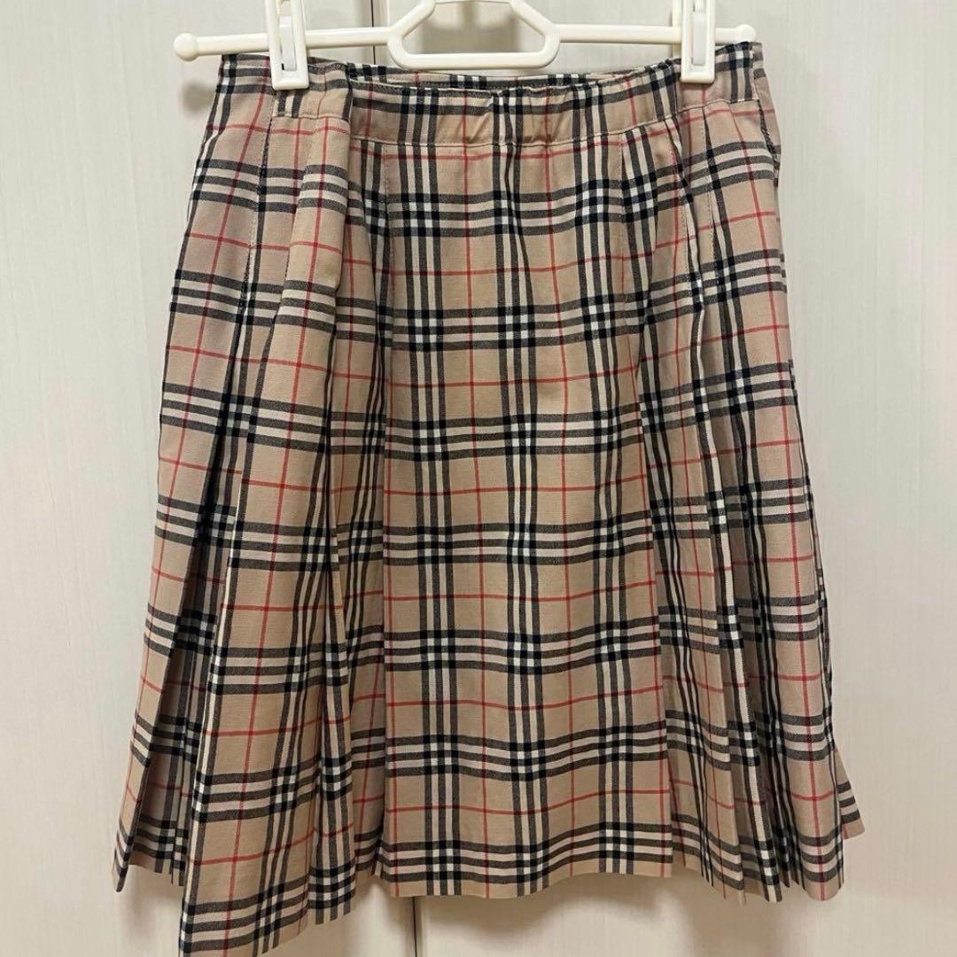 バーバリー　プリーツ　巻きスカート