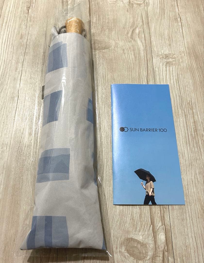 サンバリア100 2段折 キューブ ブルー