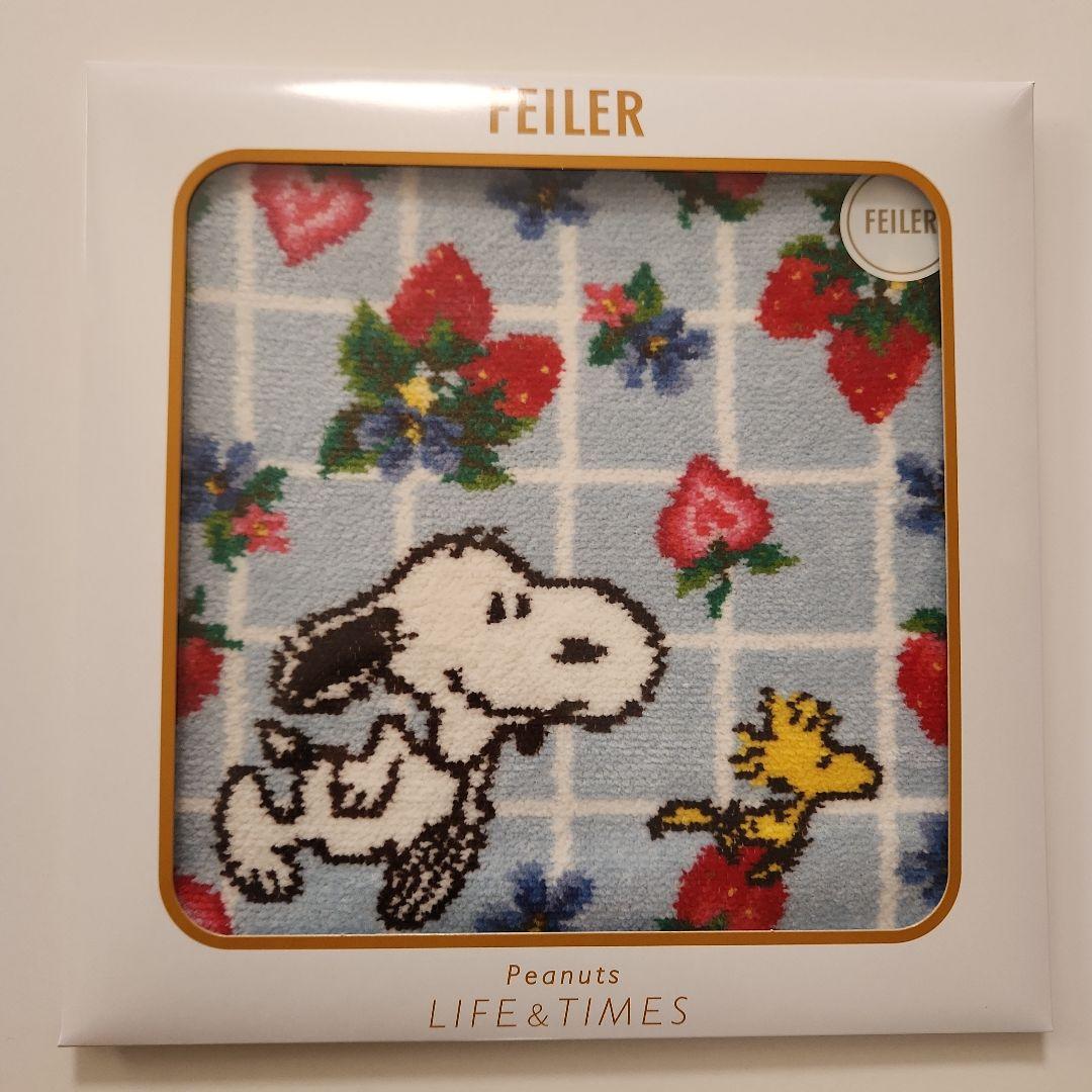 【新品】フェイラー×スヌーピー　ストロベリープティ　ハンカチ巾着セット　阪急限定