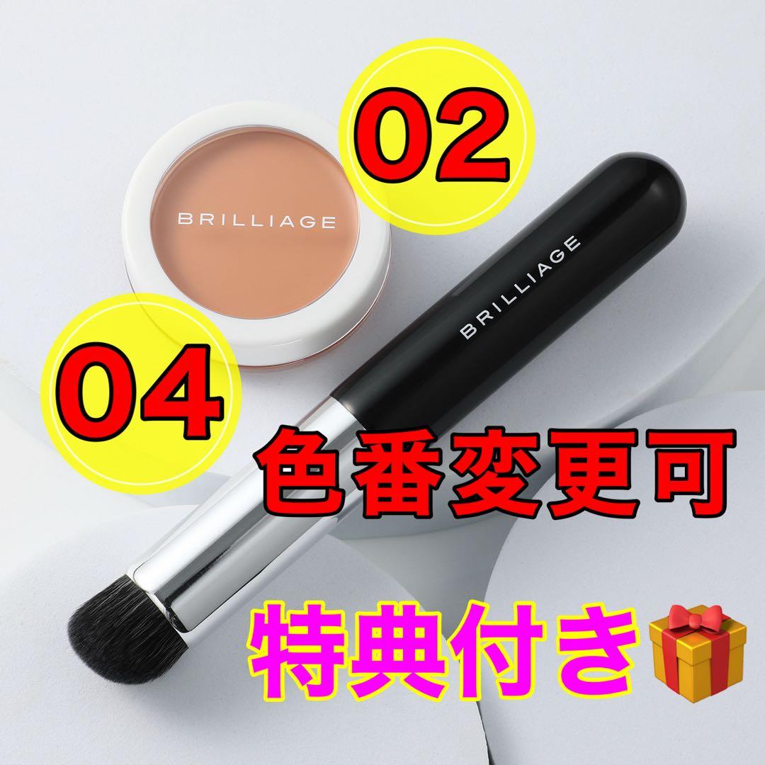 ０２又は０４ブリリアージュカモフラージュコンシーラーチークワイドフィンガーブラシ