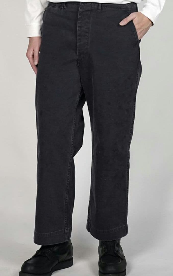 BOWWOW　BLACK WORK TROUSERS パンツ　チノ　ブラック　M