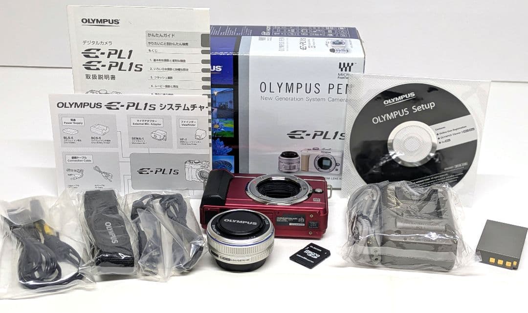 オリンパス OLYMPUS E-PL1s 赤 M.ZUIKO 17mm F2.8