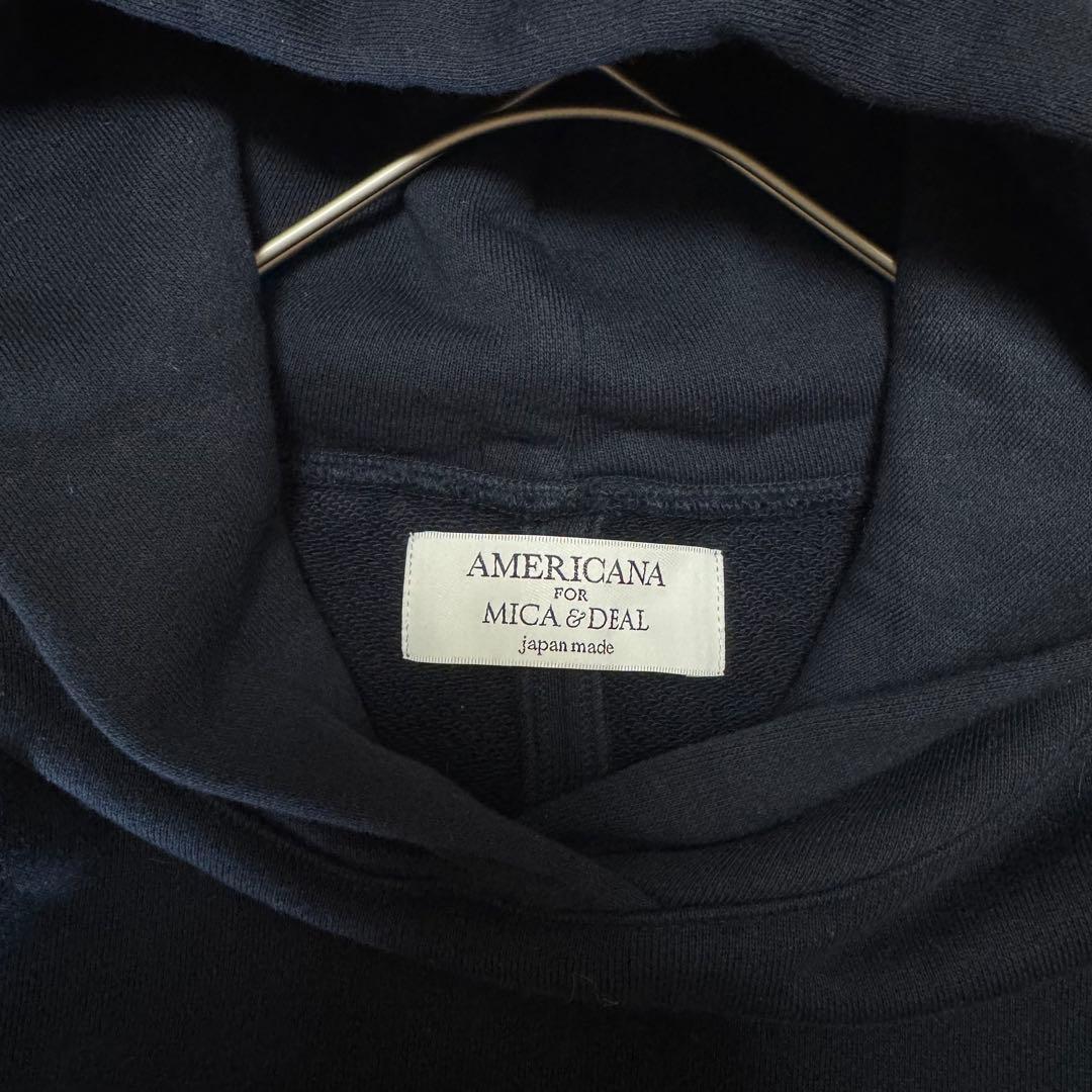 美品 Americana×MICA&DEAL 10周年 ロゴパーカー ネイビー