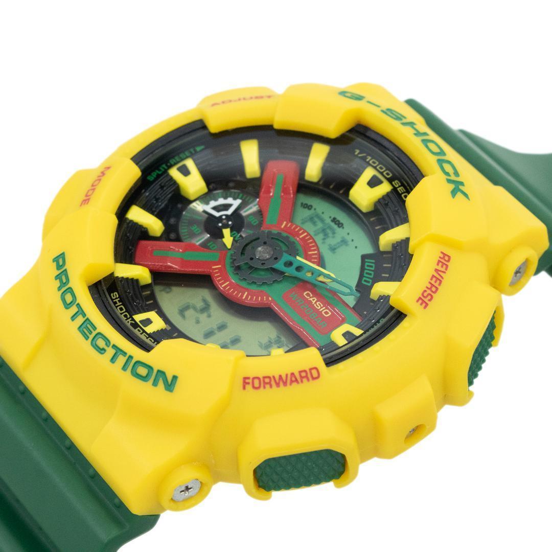 カシオ 腕時計 メンズ Gショック ラスタファリアン 黄色 緑 赤 大型 Y2K