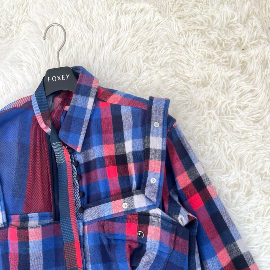 【タグ付】サカイ　sacai チェックシャツワンピース　SIZE2