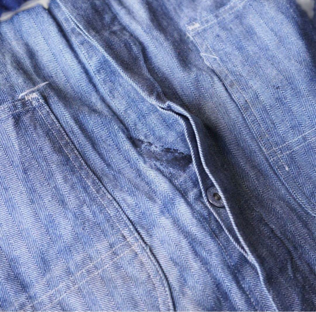 ヘリンボーンワークコート ショップコート メカニックコート 80's ロング