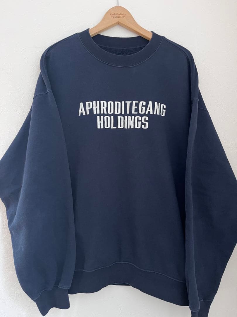 バッズプール アフロディーテギャング 刺繍ロゴ スウェット ネイビー L