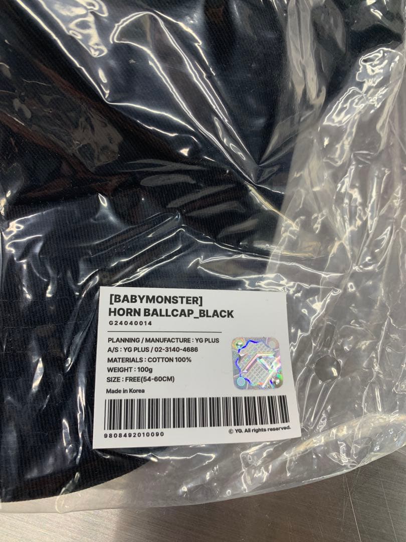 BABYMONSTER HORN BALLCAP ボールキャップ　ブラック　黒