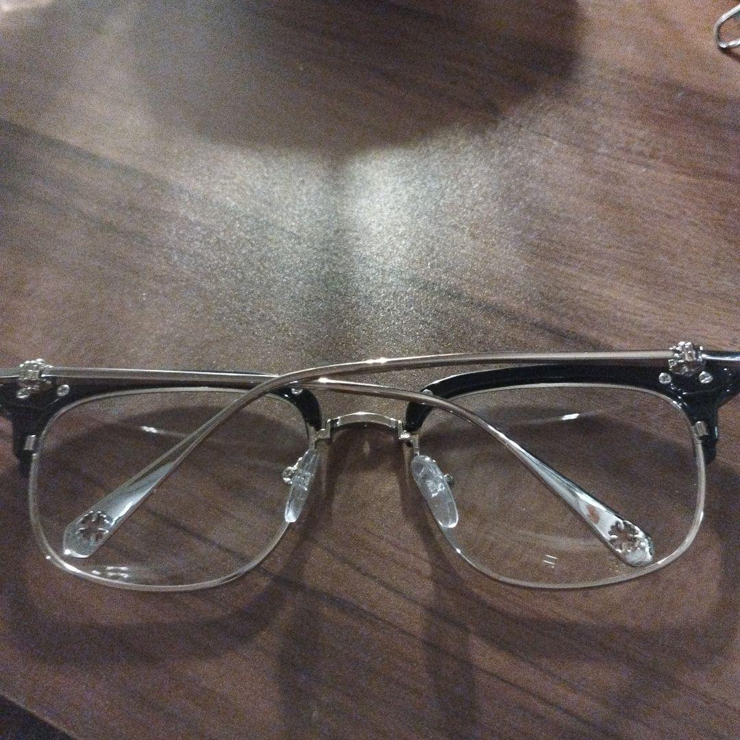 伊達メガネ ブラックフレーム ChromHearts ロンワンズ クロムハーツ好