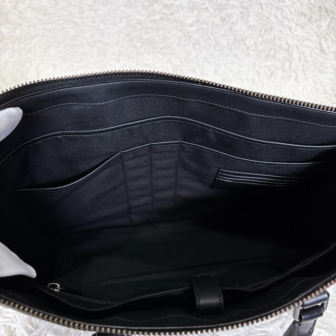 【極美品】COACH グラハム ジップブリーフ 2way ビジネスバッグ 黒