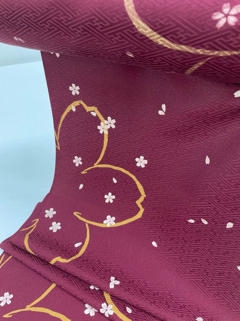 振袖長襦袢 紋意匠 京友禅 通産大臣指定伝統的工芸品 小谷荘夢 桜 正絹 反物