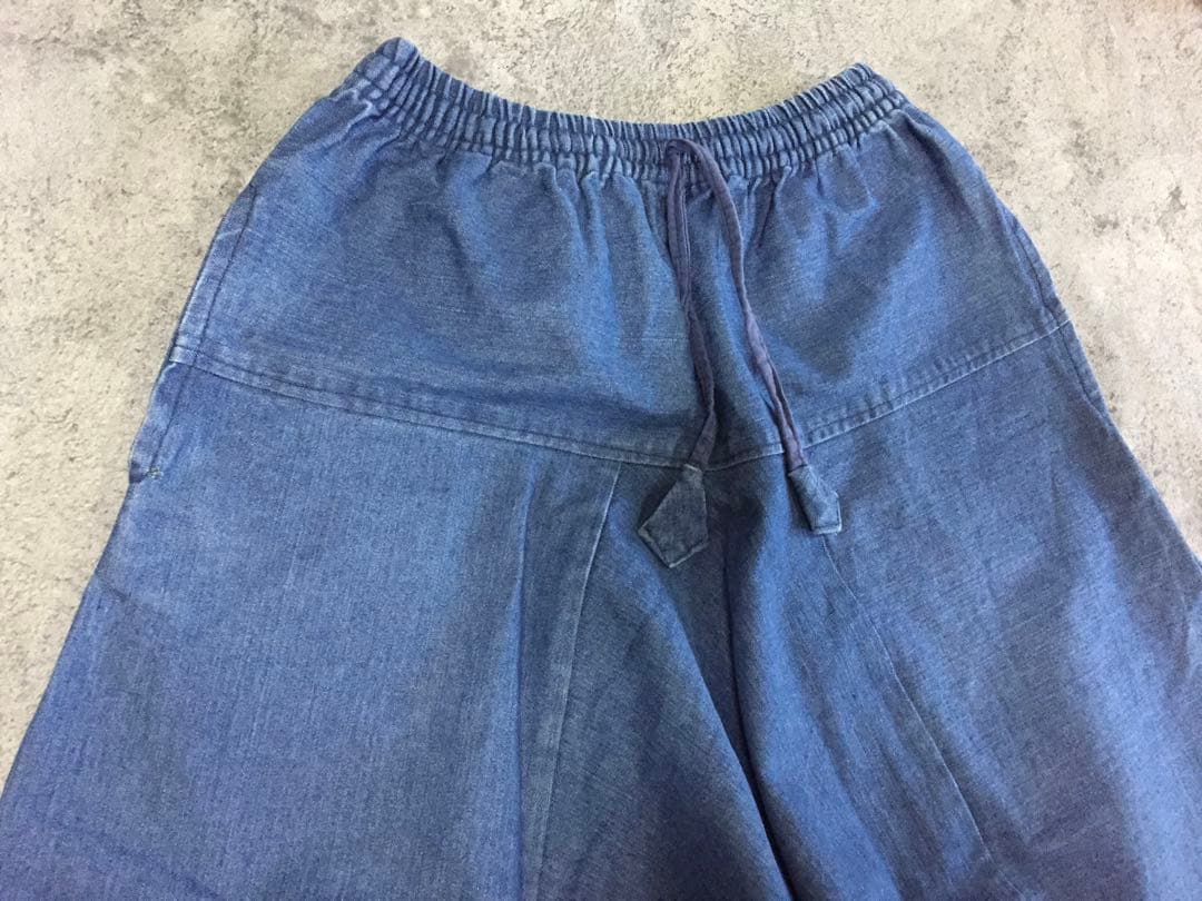 【美品】【特注一点物】デニムサルエルパンツ 古着ビンテージ韓国y2kグランジ