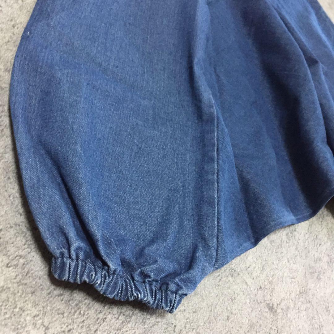 【美品】【特注一点物】デニムサルエルパンツ 古着ビンテージ韓国y2kグランジ